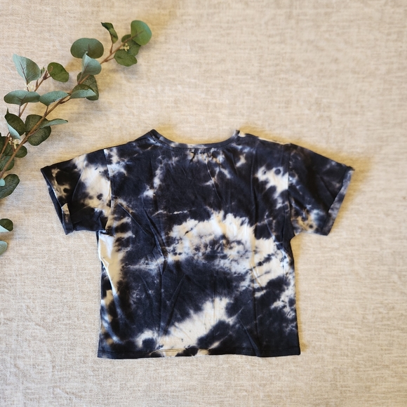 Rebel Sugar Tie Dye Black & White Floral T-Shirt - Picture 2 of 3